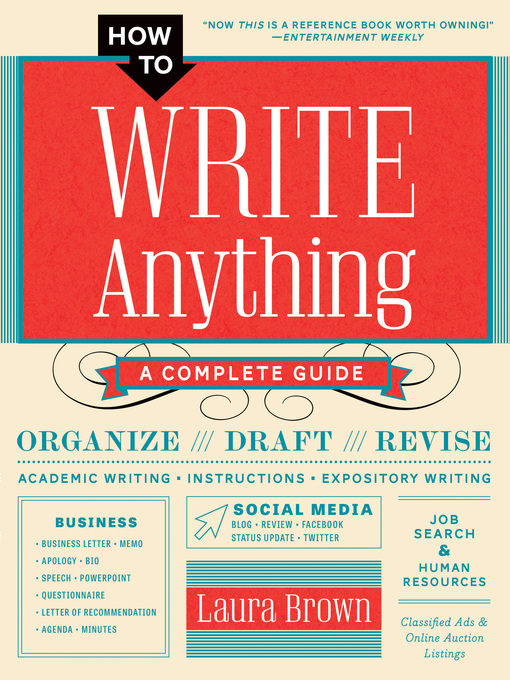 Title details for How to Write Anything by Laura Brown - Wait list